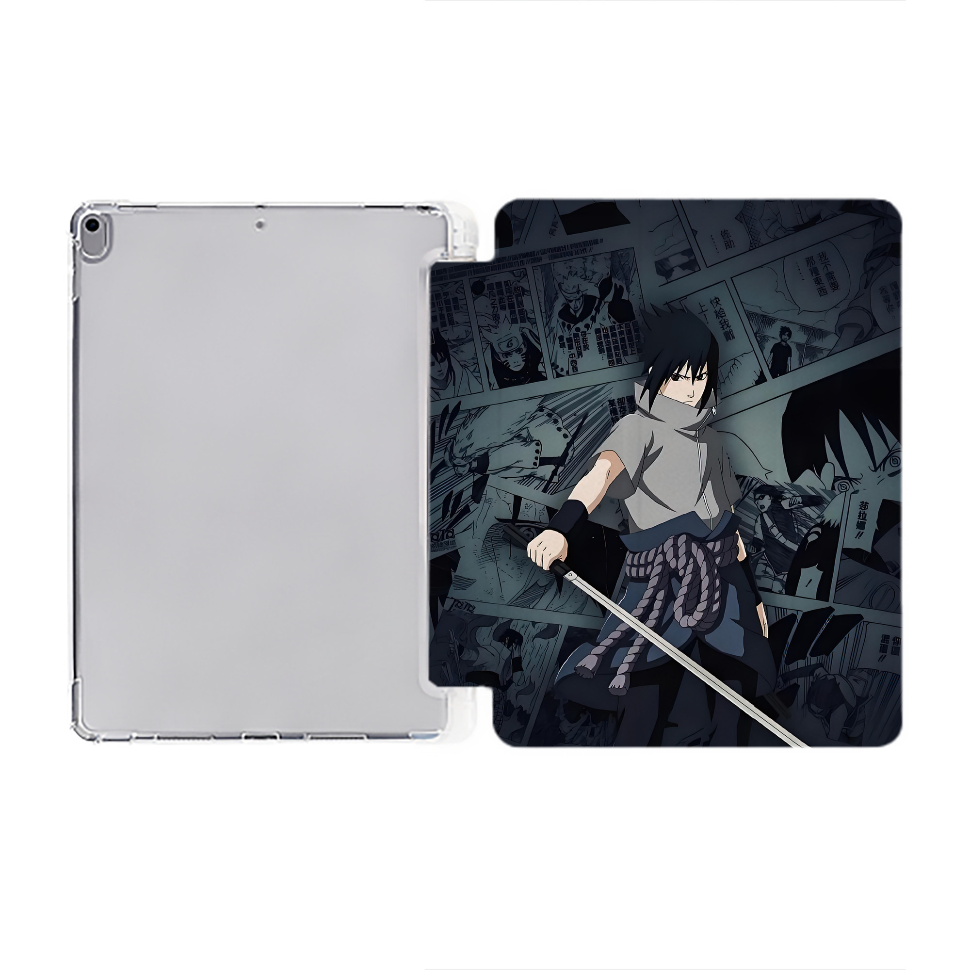 （画像用） NARUTO -ナルト- NARUTO -ナルト- 疾風伝 IPad ケース ペン収納付き 三つ折りスタンド PUレザー×シリコン 対応機種9.5/10.5/10.9インチ
